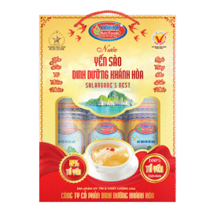Hộp Quà Lon Đứng Nước Yến Sào Lon Khánh Hòa Nutrifoods 5% (Hộp 6 lon x 190ml)